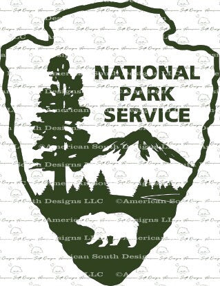 National Park Service with Bear  SVG