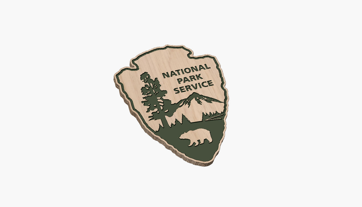 National Park Service with Bear  SVG