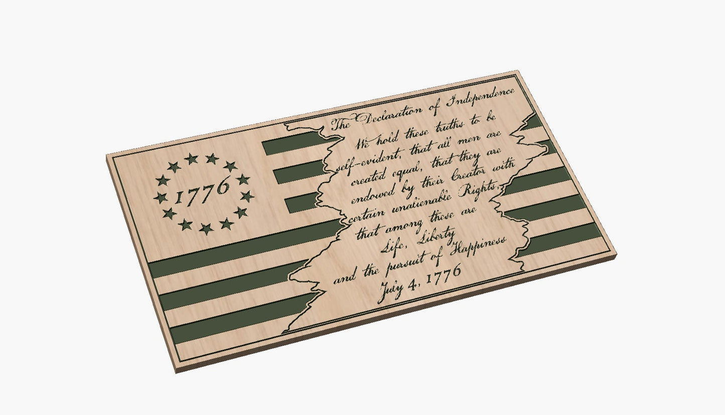 Tattered Flag Design 8  Betsy Ross  Declaration of Independence