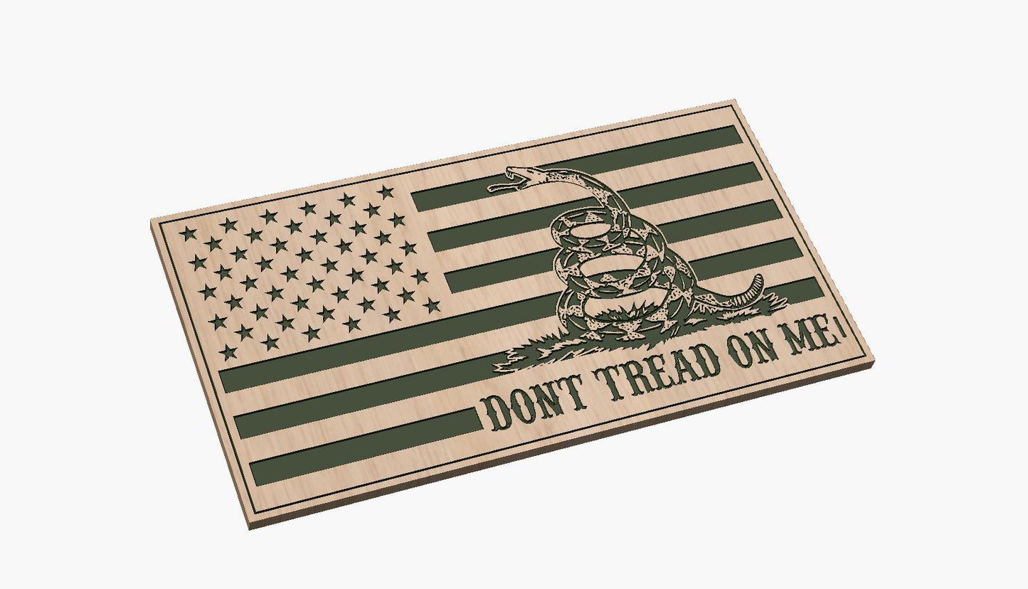 American Flag with Don't Tread on Me