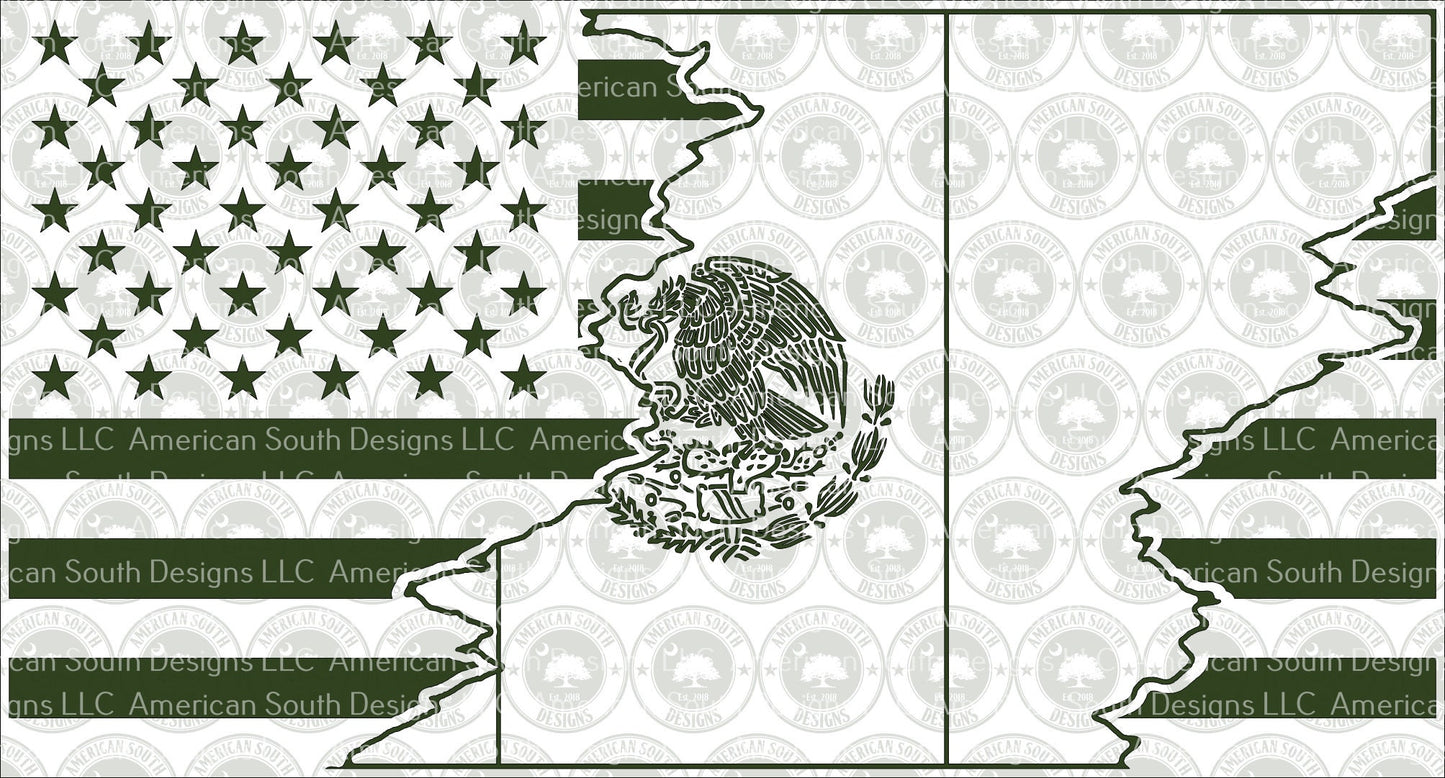 Tattered Flag Design 8  Mexico Flag
