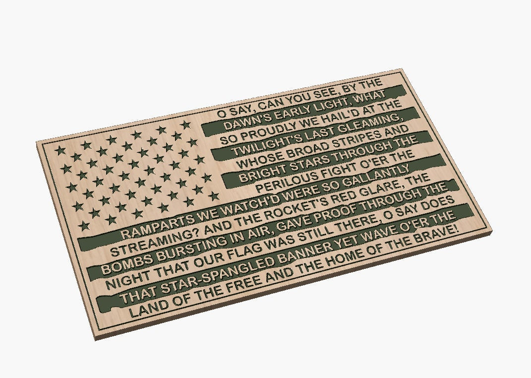 Distressed American Flag with Star Spangled Banner