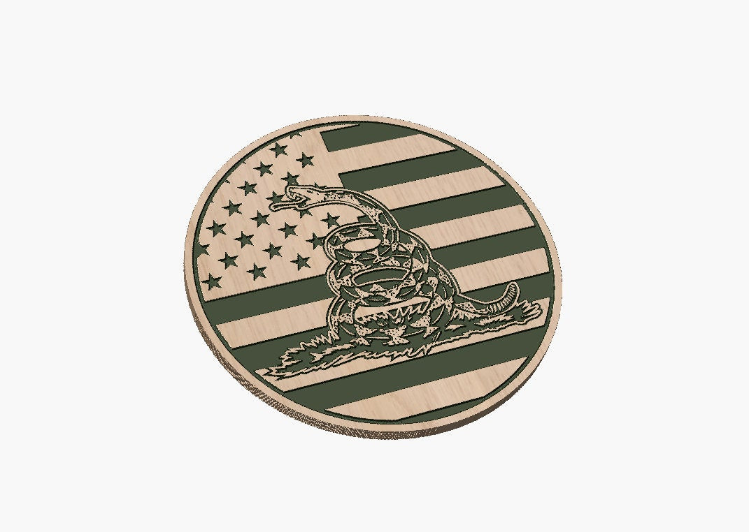 American Flag Round - Dont Tread on Me