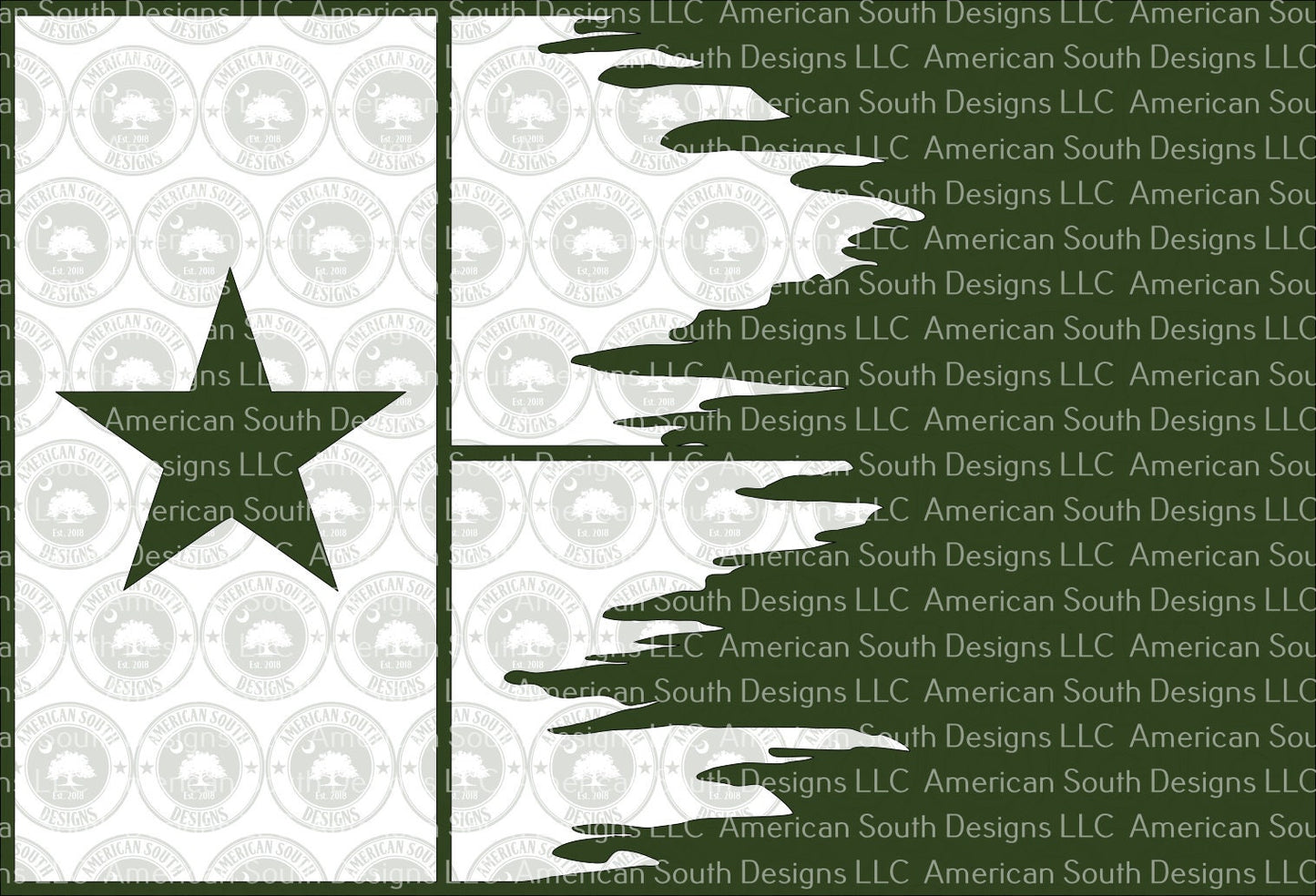 Texas Tattered Flag 1  Blank  Digital Design  SVG, PNG
