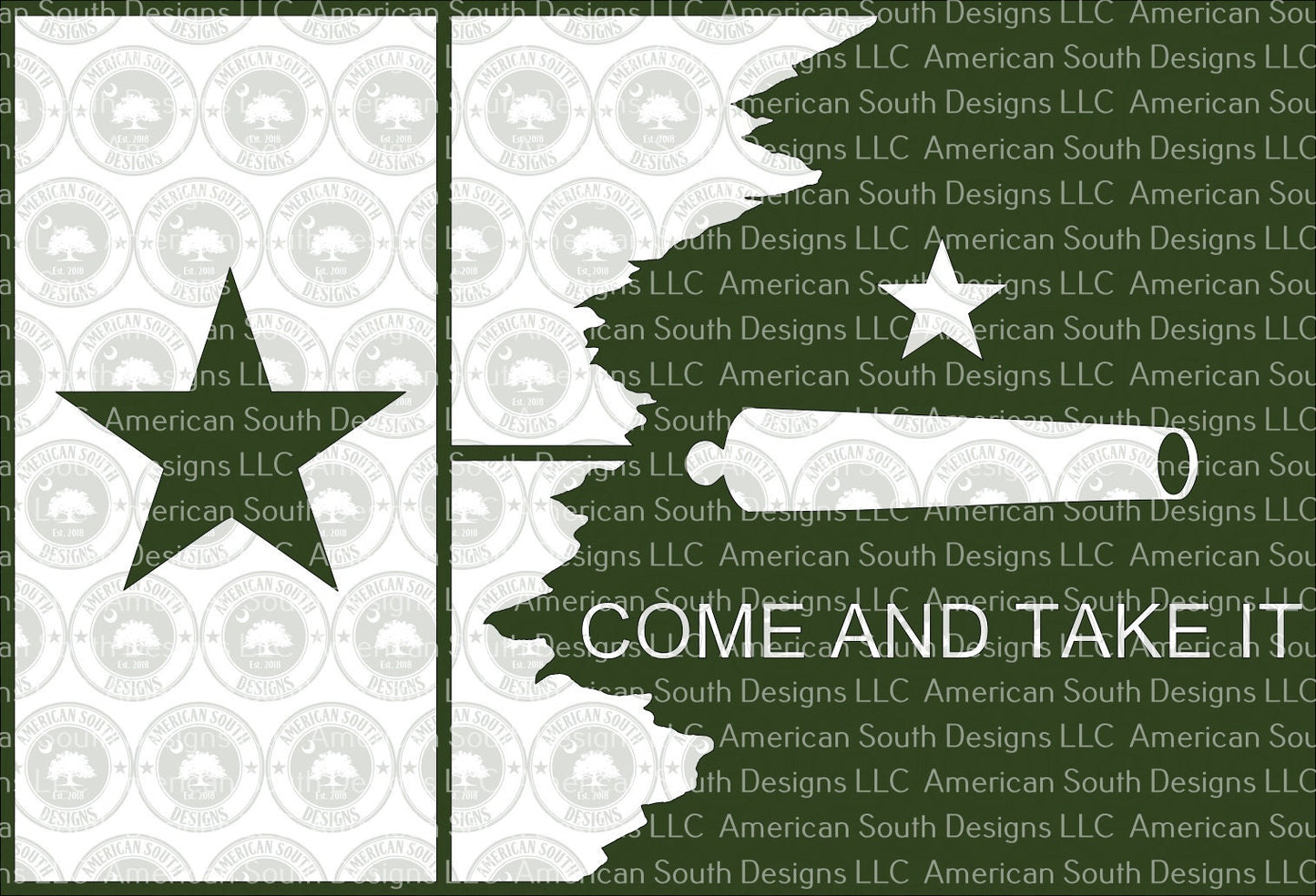 Texas Tattered Flag 3  Come and Take It  Digital Design  SVG, PNG