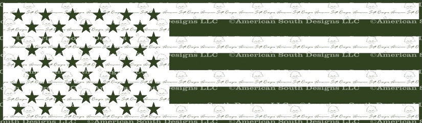 Top Half of American Flag  Digital Design  SVG, PNG