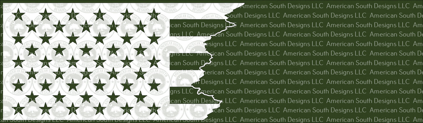 Top Half of Tattered American Flag  Digital Design  SVG, PNG