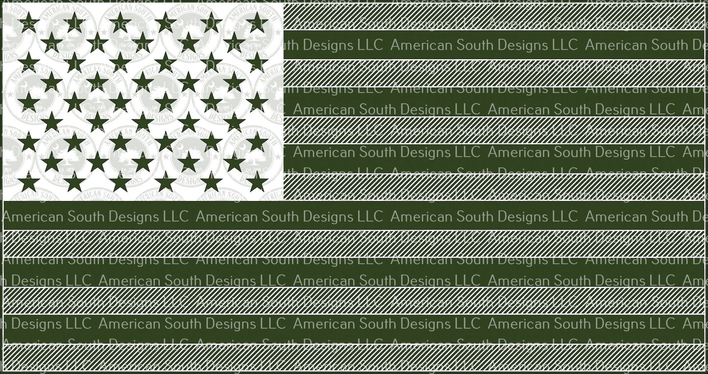 American Flag  Digital Lines