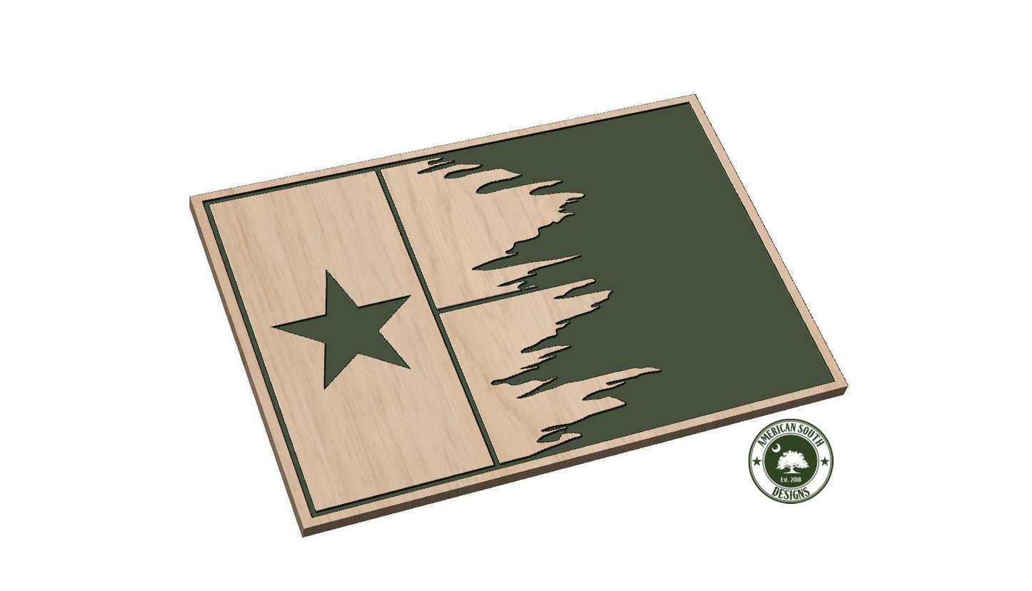 Texas Tattered Flag 1  Blank  Digital Design  SVG, PNG