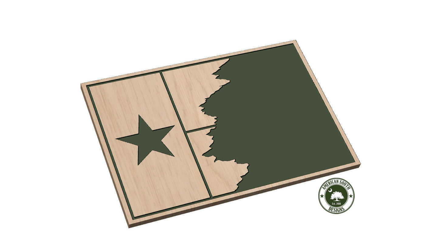 Texas Tattered Flag 3  Blank  Digital Design  SVG, PNG