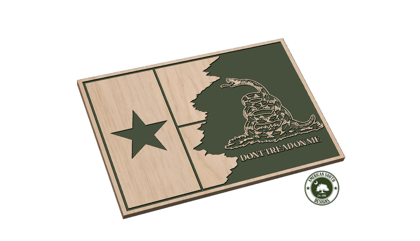 Texas Tattered Flag 3  Dont Tread on Me  Digital Design  SVG, PNG