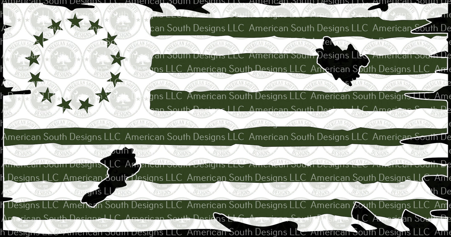 Tattered Flag Design 5  Betsy Ross  Distressed Stripes