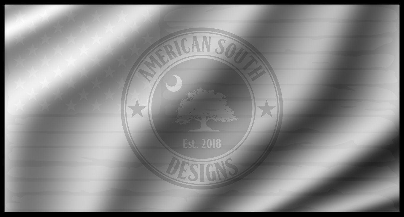 Wavy American Flag 3D Model ***STL, and Grayscale PNG***  Model 7  Distressed Flag Overlay