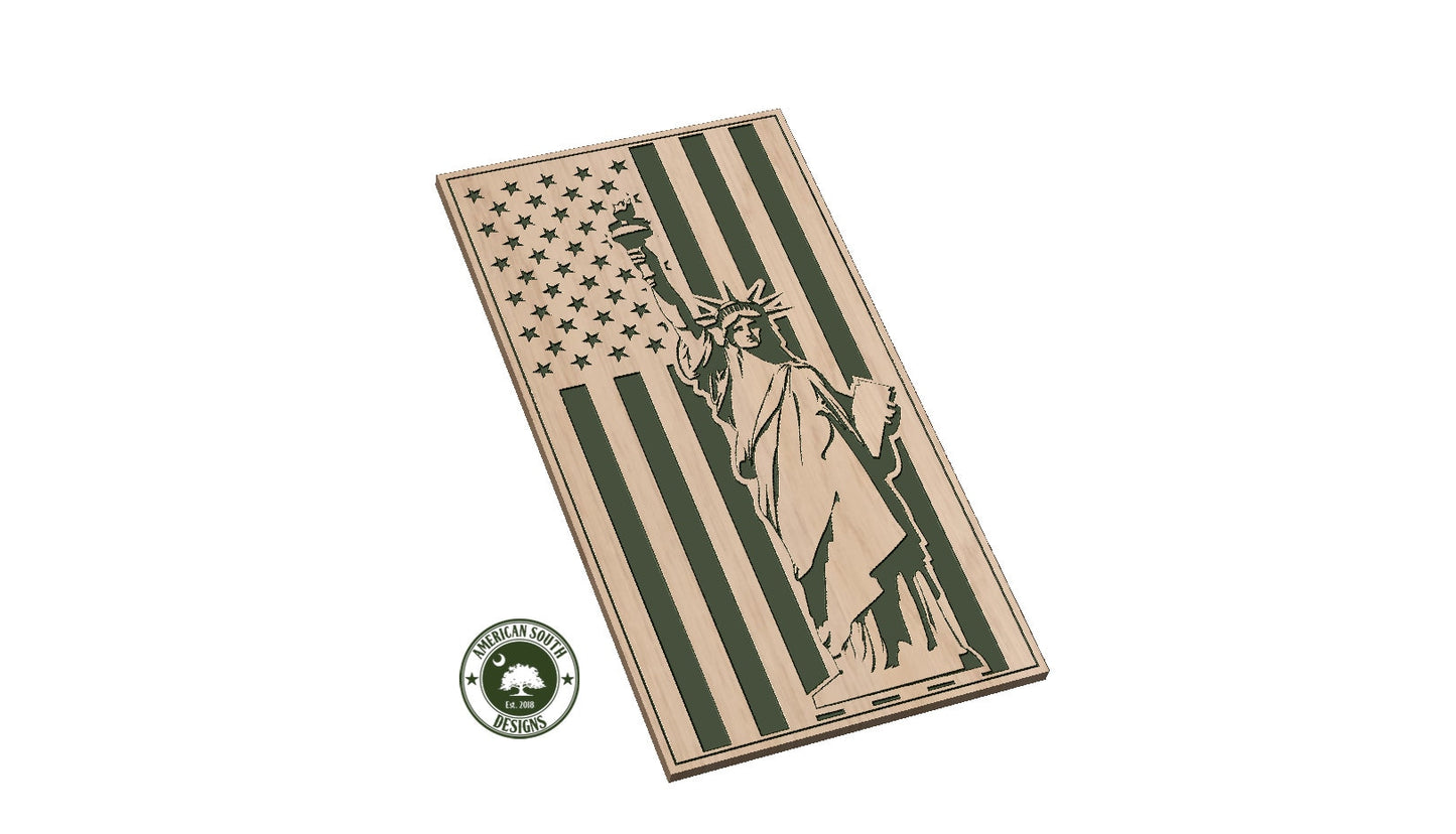 Vertical Statue of Liberty Flag