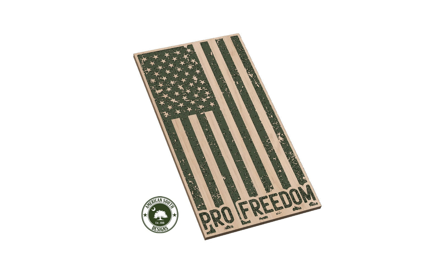 Distressed American Flag  Version 1 Pro Freedom