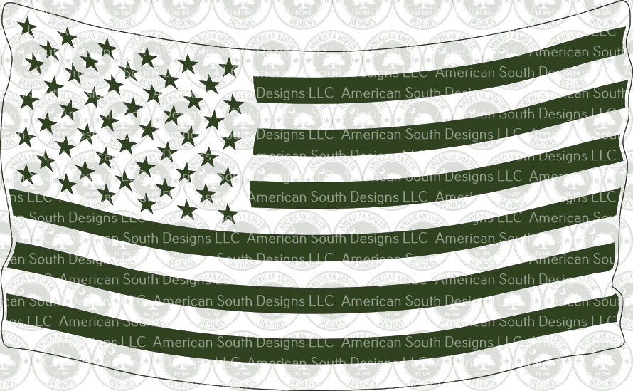 Draped 3D Flag Blank with SVG American Flag Overlay  Digital Files  STL, SVG