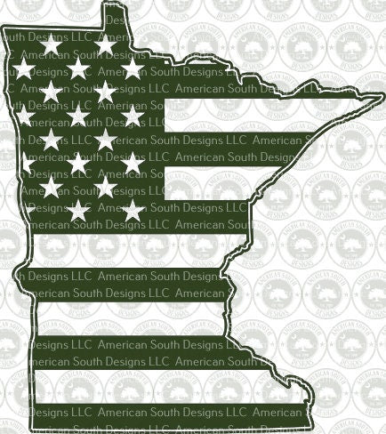 Minnesota Shaped American Flag