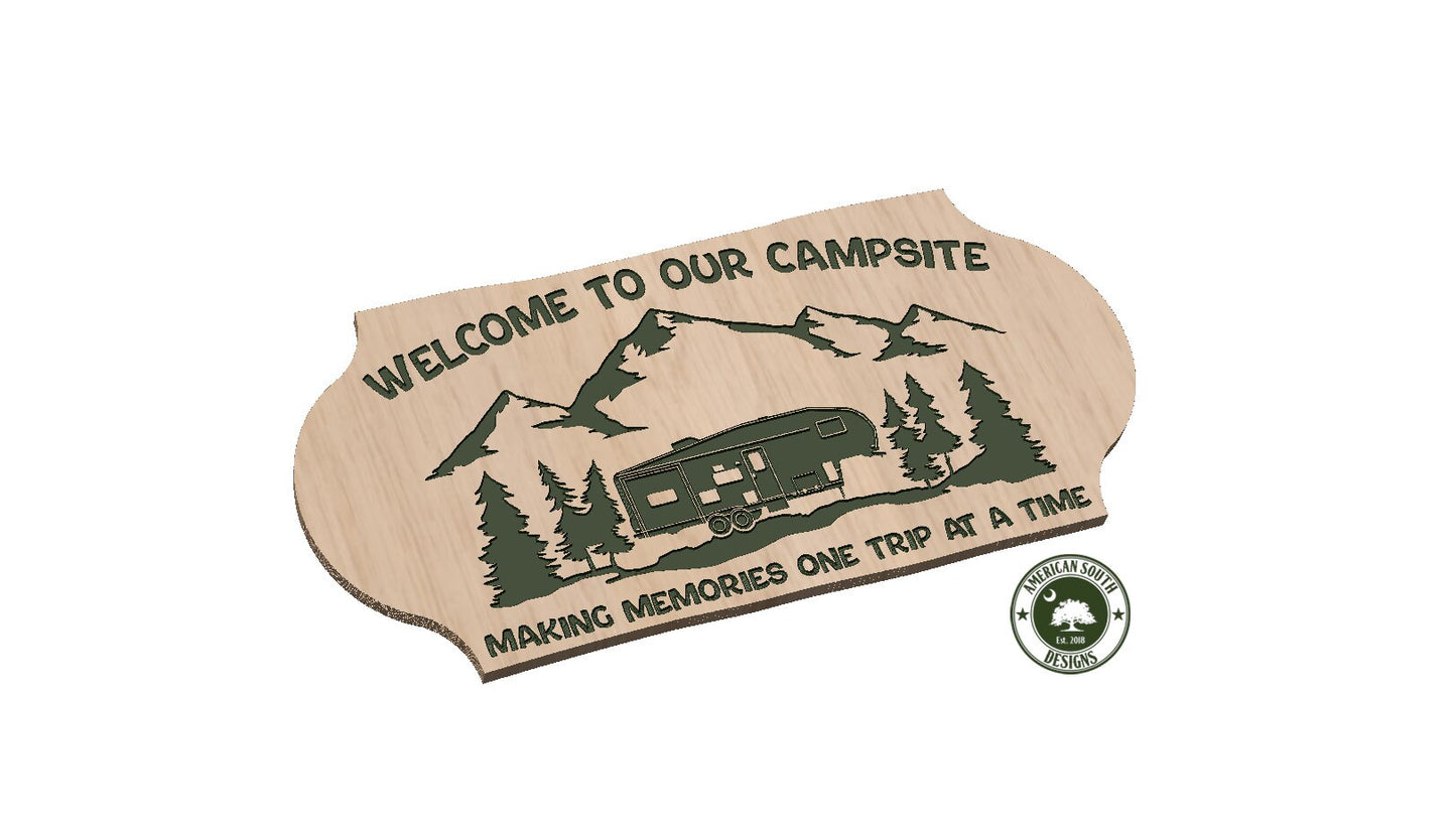 Campsite Sign  Fifth Wheel