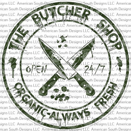 Halloween Sign 6  The Butcher Shop