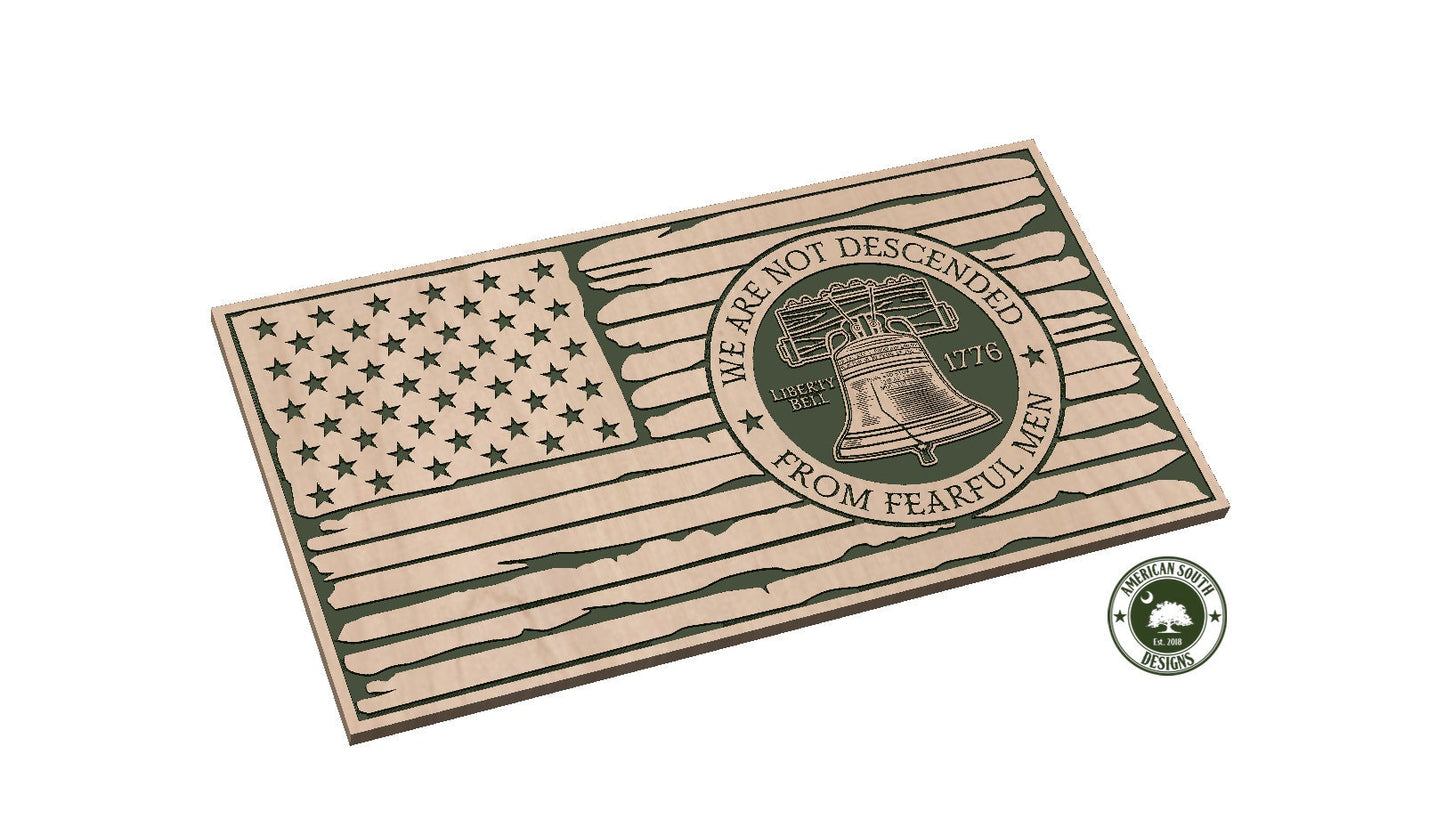 Distressed Overlay Flag  Liberty Bell