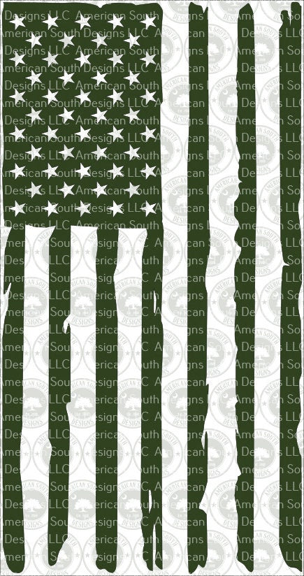 Distressed American Flag 3 Vertical
