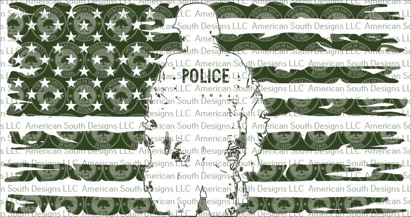 Distressed Flag Overlay Version 2  Police Officer