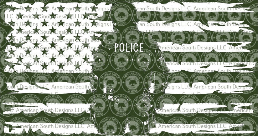 Distressed Flag Overlay Version 2  Police Officer