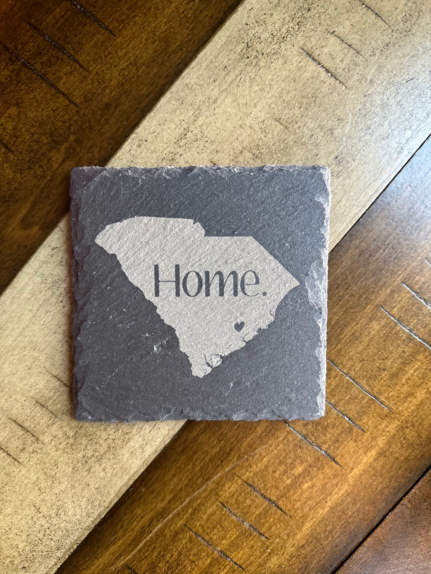 South Carolina - Charleston Home with Heart - Slate Coaster - Individual